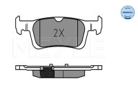 Kit de plaquettes de frein, frein à disque MEYLE-ORIGINAL Quality 025 258 4116