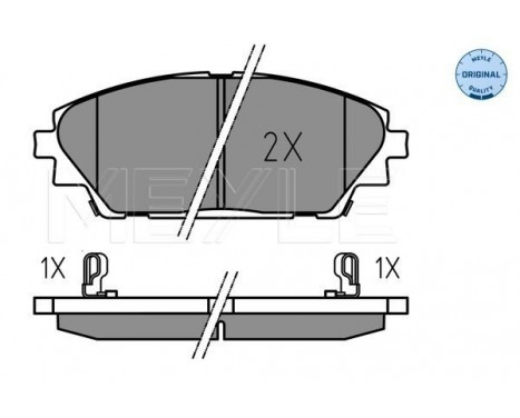 Kit de plaquettes de frein, frein à disque MEYLE-ORIGINAL Quality 025 258 7516