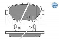 Kit de plaquettes de frein, frein à disque MEYLE-ORIGINAL Quality 025 258 7814