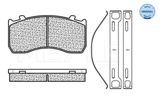 Kit de plaquettes de frein, frein à disque MEYLE-ORIGINAL Quality 025 290 4827, Image 2