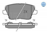 Kit de plaquettes de frein, frein à disque MEYLE-ORIGINAL: True to OE. 025 226 7516