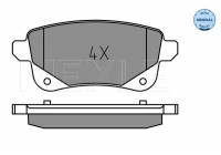 Kit de plaquettes de frein, frein à disque MEYLE-ORIGINAL: True to OE. 025 248 2016