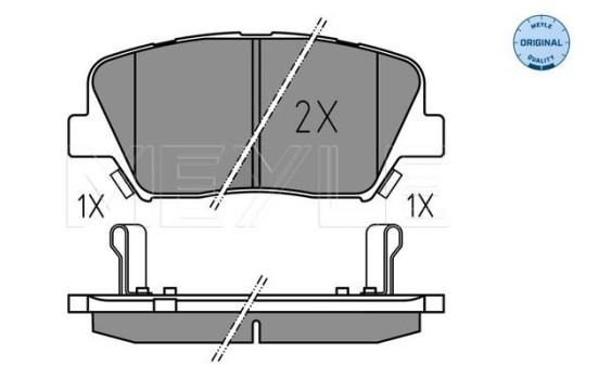 Kit de plaquettes de frein, frein à disque MEYLE-ORIGINAL: True to OE. 025 257 5717