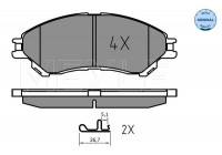 Kit de plaquettes de frein, frein à disque MEYLE-ORIGINAL: True to OE. 025 259 7916