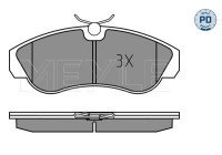 Kit de plaquettes de frein, frein à disque MEYLE-PD: Advanced design and technology. 025 236 0319/PD