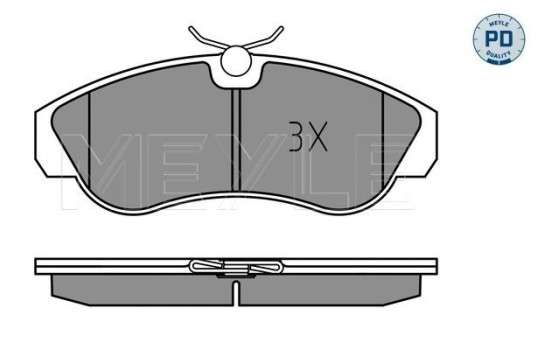 Kit de plaquettes de frein, frein à disque MEYLE-PD: Advanced design and technology. 025 236 0319/PD