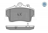 Kit de plaquettes de frein, frein à disque MEYLE-PD: Advanced performance and design. 025 219 3715/PD