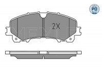 Kit de plaquettes de frein, frein à disque MEYLE-PD: Advanced performance and design. 025 221 1716/PD