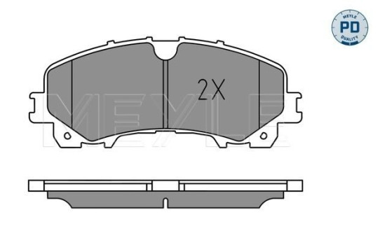 Kit de plaquettes de frein, frein à disque MEYLE-PD: Advanced performance and design. 025 221 1716/PD
