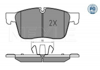 Kit de plaquettes de frein, frein à disque MEYLE-PD: Advanced performance and design. 025 223 0218/PD