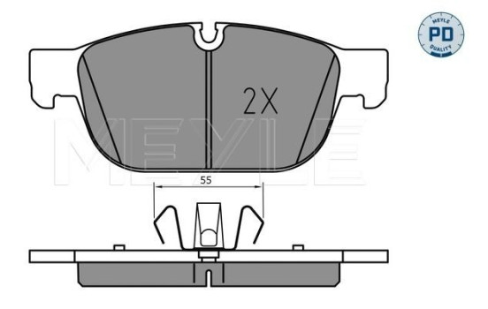 Kit de plaquettes de frein, frein à disque MEYLE-PD: Advanced performance and design. 025 223 1719/PD