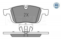 Kit de plaquettes de frein, frein à disque MEYLE-PD: Advanced performance and design. 025 223 8619/PD