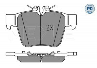 Kit de plaquettes de frein, frein à disque MEYLE-PD: Advanced performance and design. 025 224 2316/PD