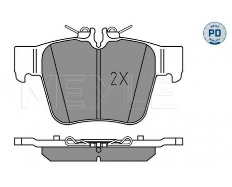 Kit de plaquettes de frein, frein à disque MEYLE-PD: Advanced performance and design. 025 224 2316/PD