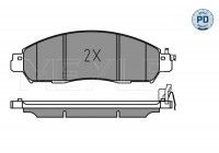 Kit de plaquettes de frein, frein à disque MEYLE-PD: Advanced performance and design. 025 224 3917/PD