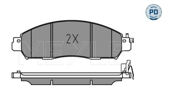 Kit de plaquettes de frein, frein à disque MEYLE-PD: Advanced performance and design. 025 224 3917/PD