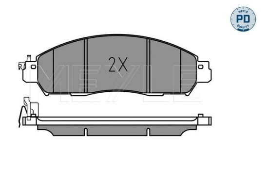 Kit de plaquettes de frein, frein à disque MEYLE-PD: Advanced performance and design. 025 224 3917/PD, Image 2