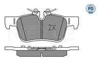 Kit de plaquettes de frein, frein à disque MEYLE-PD: Advanced performance and design. 025 225 6816/PD