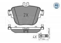 Kit de plaquettes de frein, frein à disque MEYLE-PD: Advanced performance and design. 025 227 9217/PD