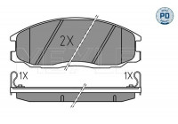 Kit de plaquettes de frein, frein à disque MEYLE-PD: Advanced performance and design. 025 235 6916/PD