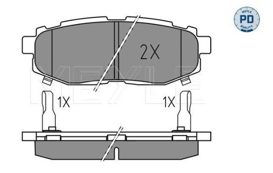 Kit de plaquettes de frein, frein à disque MEYLE-PD: Advanced performance and design. 025 248 5416/PD