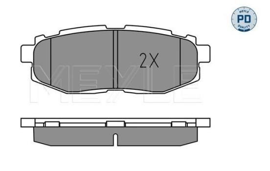 Kit de plaquettes de frein, frein à disque MEYLE-PD: Advanced performance and design. 025 248 5416/PD, Image 2