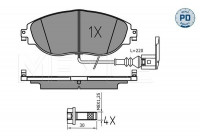 Kit de plaquettes de frein, frein à disque MEYLE-PD: Advanced performance and design. 025 251 1720/PD