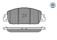 Kit de plaquettes de frein, frein à disque MEYLE-PD: Advanced performance and design. 025 257 9216/PD