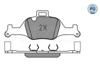 Kit de plaquettes de frein, frein à disque MEYLE-PD: Advanced performance and design. 025 259 0018/PD