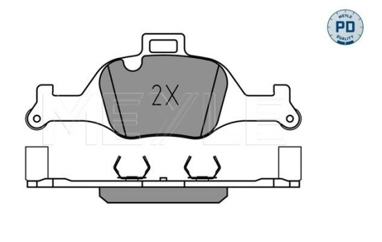Kit de plaquettes de frein, frein à disque MEYLE-PD: Advanced performance and design. 025 259 0018/PD