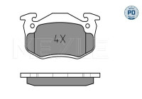 Kit de plaquettes de frein, frein à disque MEYLE-PD Quality 025 206 3415/PD