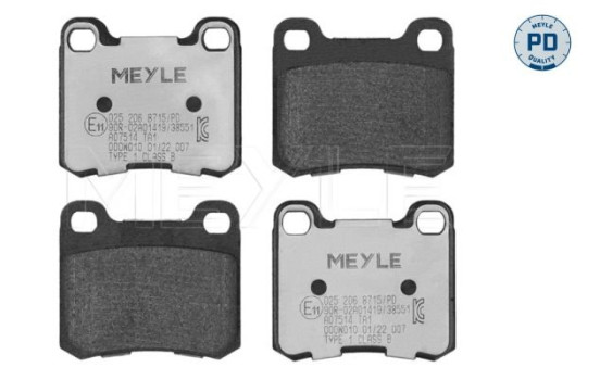 Kit de plaquettes de frein, frein à disque MEYLE-PD Quality 025 206 8715/PD, Image 2