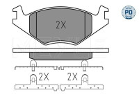 Kit de plaquettes de frein, frein à disque MEYLE-PD Quality 025 208 8719/PD