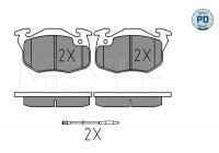 Kit de plaquettes de frein, frein à disque MEYLE-PD Quality 025 209 0518/PD