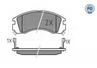 Kit de plaquettes de frein, frein à disque MEYLE-PD Quality 025 213 6315/PD