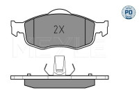 Kit de plaquettes de frein, frein à disque MEYLE-PD Quality 025 213 9418/PD