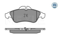 Kit de plaquettes de frein, frein à disque MEYLE-PD Quality 025 215 7620/PD