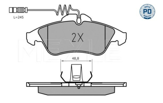 Kit de plaquettes de frein, frein à disque MEYLE-PD Quality 025 215 7620/PD, Image 3