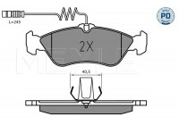 Kit de plaquettes de frein, frein à disque MEYLE-PD Quality 025 215 9218/PD
