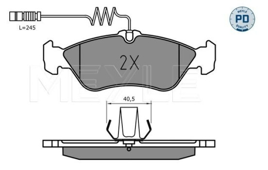 Kit de plaquettes de frein, frein à disque MEYLE-PD Quality 025 215 9218/PD
