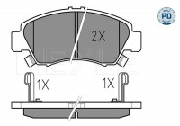Kit de plaquettes de frein, frein à disque MEYLE-PD Quality 025 216 9715/PD