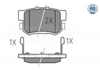 Kit de plaquettes de frein, frein à disque MEYLE-PD Quality 025 217 1914/PD