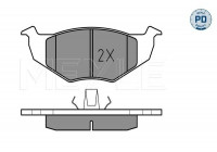 Kit de plaquettes de frein, frein à disque MEYLE-PD Quality 025 218 6615/PD