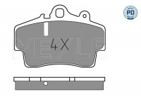 Kit de plaquettes de frein, frein à disque MEYLE-PD Quality 025 219 3716/PD