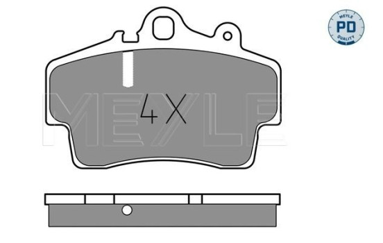 Kit de plaquettes de frein, frein à disque MEYLE-PD Quality 025 219 3716/PD