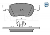 Kit de plaquettes de frein, frein à disque MEYLE-PD Quality 025 223 4220/PD