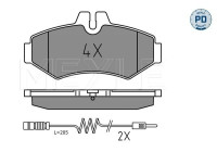 Kit de plaquettes de frein, frein à disque MEYLE-PD Quality 025 230 2118/PD
