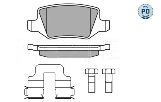 Kit de plaquettes de frein, frein à disque MEYLE-PD Quality 025 231 3814/PD, Image 2