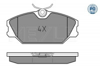 Kit de plaquettes de frein, frein à disque MEYLE-PD Quality 025 231 7218/PD