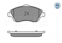 Kit de plaquettes de frein, frein à disque MEYLE-PD Quality 025 232 2517/PD